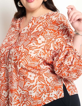 Camisa Tommy Plus de algodón manga larga para mujer