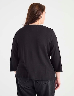 Blusa Liz Claiborne manga al codo para mujer