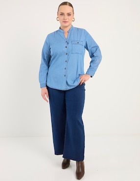 Blusa Lieb Plus manga larga para mujer