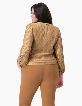 Blusa Ivonne Plus manga larga para mujer