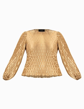 Blusa Ivonne Plus manga larga para mujer