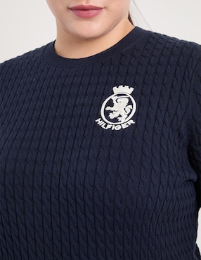 Suéter Tommy Plus cuello redondo para mujer