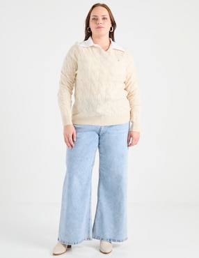Suéter Tommy Plus cuello redondo para mujer