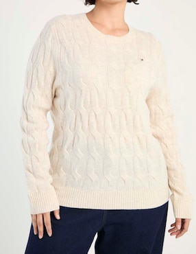 Suéter Tommy Plus cuello redondo para mujer