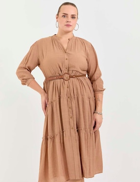 Vestido midi casual Davinchy para mujer
