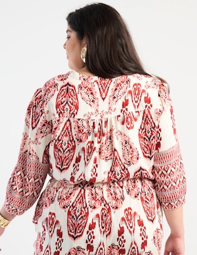 Blusa Lieb plus manga 3/4 para mujer