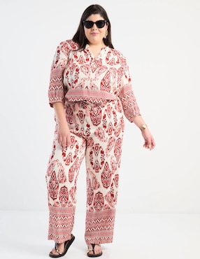 Blusa Lieb plus manga 3/4 para mujer