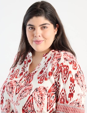 Blusa Lieb plus manga 3/4 para mujer