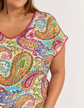 Blusa Lieb Plus manga corta para mujer