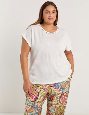 Blusa Lieb Plus manga corta para mujer