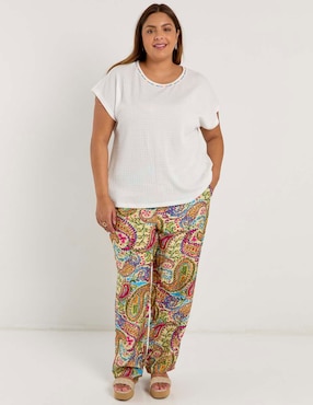 Blusa Lieb Plus manga corta para mujer