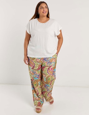 Blusa Lieb Plus manga corta para mujer