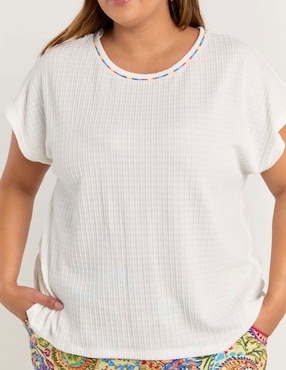 Blusa Lieb Plus manga corta para mujer
