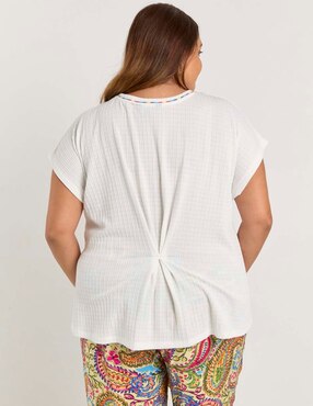 Blusa Lieb Plus manga corta para mujer