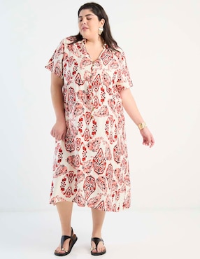 Vestido midi casual Lieb Plus para mujer