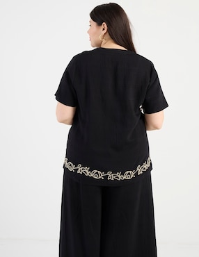 Blusa Lieb Plus manga corta para mujer