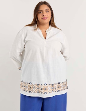 Blusa Lieb Plus manga larga para mujer