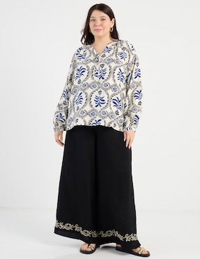 Blusa Lieb Plus manga larga para mujer