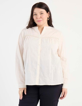 Blusa Lieb Plus manga larga para mujer