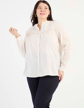 Blusa Lieb Plus manga larga para mujer
