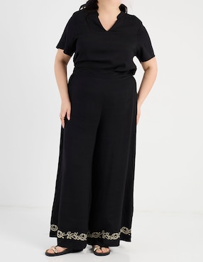 Pantalón coulotte Lieb Plus wide leg para mujer