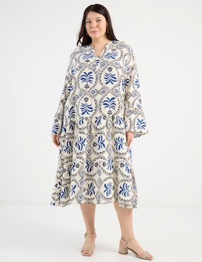 Vestido midi casual Lieb Plus para mujer