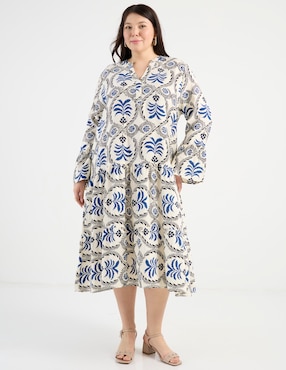 Vestido midi casual Lieb Plus para mujer