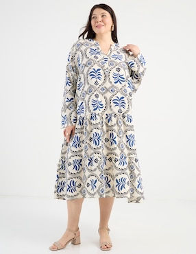 Vestido midi casual Lieb Plus para mujer