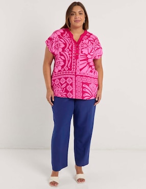 Blusa Lieb Plus manga corta para mujer