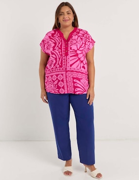 Blusa Lieb Plus manga corta para mujer