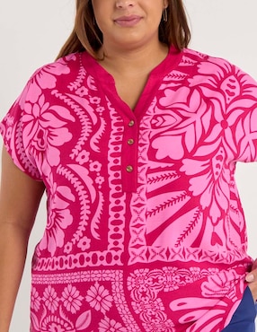 Blusa Lieb Plus manga corta para mujer