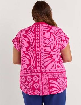 Blusa Lieb Plus manga corta para mujer