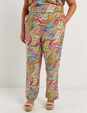 Pantalón relaxed Lieb Plus straight para mujer