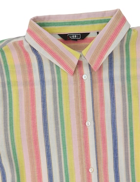Blusa camisera Lieb Plus manga 3/4 para mujer