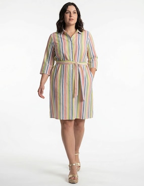 Vestido midi casual Lieb Plus para mujer