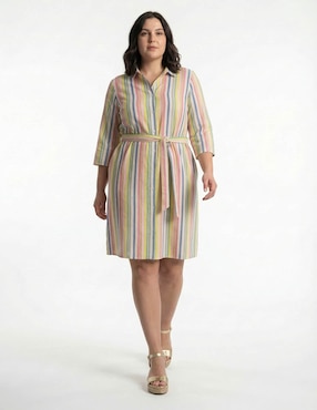 Vestido midi casual Lieb Plus para mujer