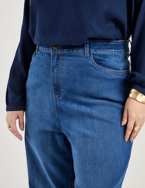 Jeans coulotte flare Lieb Plus para mujer