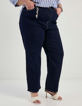 Jeans straight cintura Lieb Plus para mujer