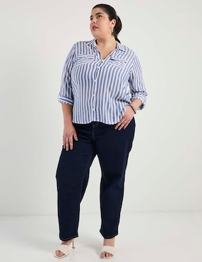 Jeans straight cintura Lieb Plus para mujer