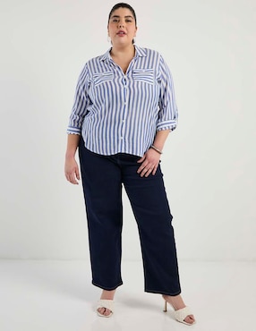 Jeans straight cintura Lieb Plus para mujer