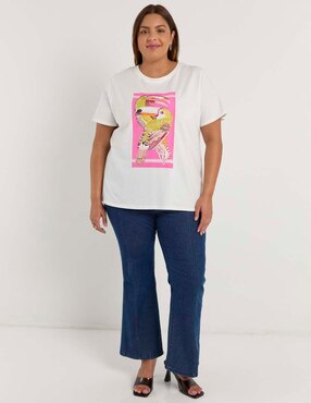 Playera manga corta Lieb Plus cuello redondo para mujer
