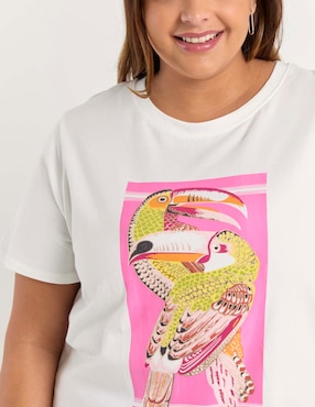Playera manga corta Lieb Plus cuello redondo para mujer