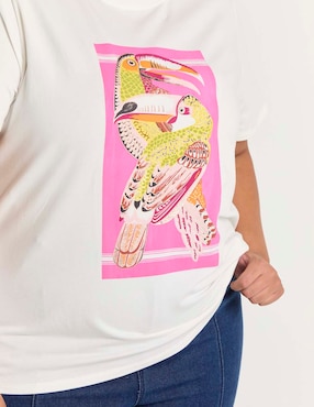 Playera manga corta Lieb Plus cuello redondo para mujer