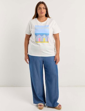 Playera manga corta Lieb Plus cuello redondo para mujer
