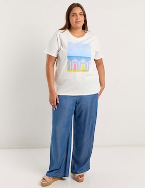 Playera manga corta Lieb Plus cuello redondo para mujer