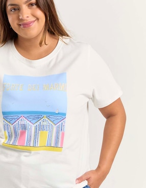 Playera manga corta Lieb Plus cuello redondo para mujer