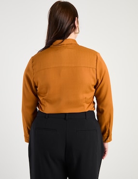 Blusa camisera Lieb Plus manga larga para mujer