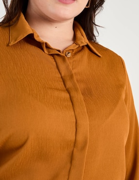 Blusa camisera Lieb Plus manga larga para mujer