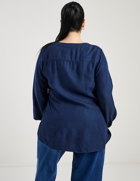 Blusa Lieb Plus manga larga para mujer