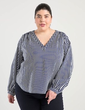 Blusa Liz Claiborne manga larga para mujer